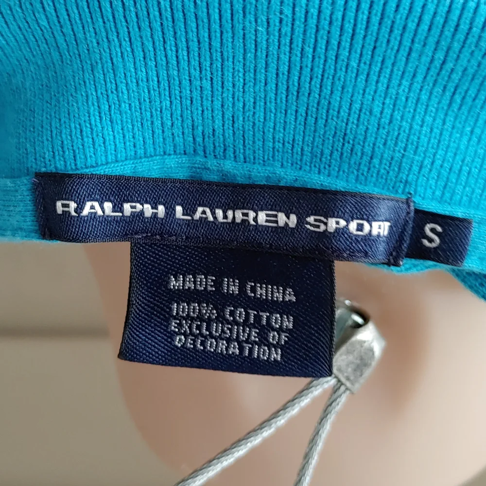 💛 Ralph Lauren Sport Aqua Blue Polo Dress Collard Shift - Picture 7 of 10